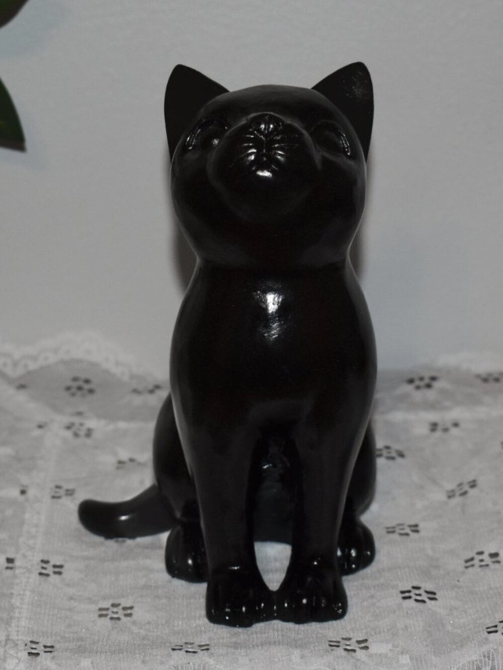 Small 7" Black Cat Figure Decor